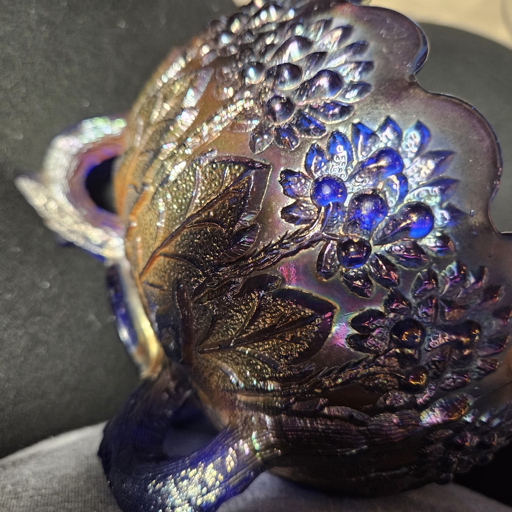Iridescent Floral Glass Bowl